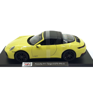 PORSCHE 911 (992.2) TARGA 4 GTS HYBRID 2025 LIGHT YELLOW 1:18 Maisto Auto Stradali Modellino