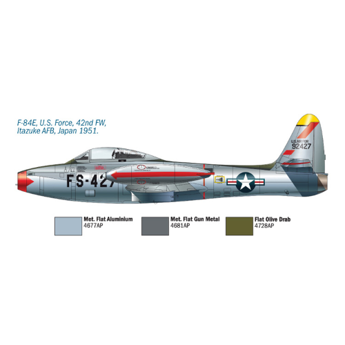 F-84G THUNDERJET KIT 1:72 Italeri Kit Aerei Modellino