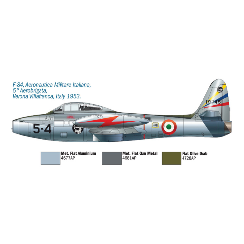 F-84G THUNDERJET KIT 1:72 Italeri Kit Aerei Modellino