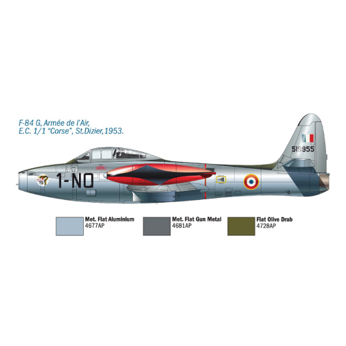 F-84G THUNDERJET KIT 1:72 Italeri Kit Aerei Modellino