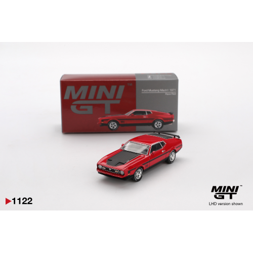 FORD MUSTANG MACH 1 1971 RACE RED 1:64 Mini GT Auto Stradali Modellino