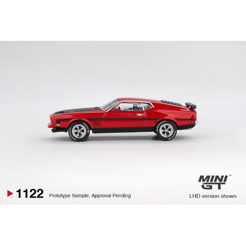 FORD MUSTANG MACH 1 1971 RACE RED 1:64 Mini GT Auto Stradali Modellino