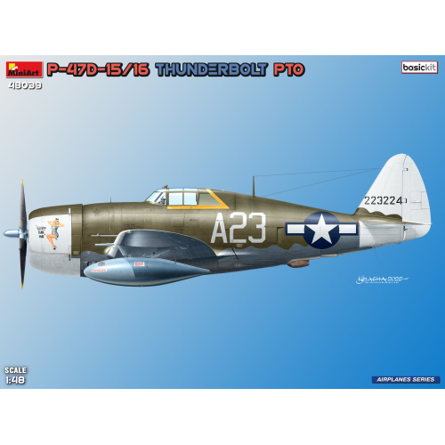 P-47D-15/16 THUNDERBOLT PTO BASIC KIT 1:48 Miniart Kit Aerei Modellino