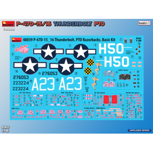 P-47D-15/16 THUNDERBOLT PTO BASIC KIT 1:48 Miniart Kit Aerei Modellino