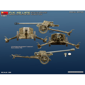GERMAN 7,5 CM PAK 40 LATE W/ELITE ARTILLERIE REGIMENT CREW SPEC KIT 1:35 Miniart Kit Mezzi Militari Modellino