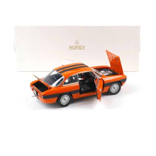 ALFA ROMEO 2000 GTV 1973 ORANGE 1:18 Norev Auto Stradali Modellino