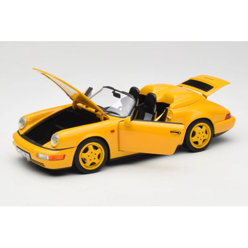 PORSCHE 911 SPEEDSTER 1993 SPEED YELLOW 1:18 Norev Auto Stradali Modellino