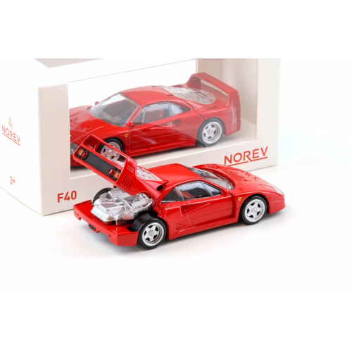 FERRARI F40 1987 RED JET CAR 1:43 Norev Auto Stradali Modellino