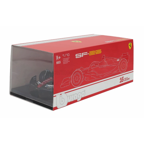 FERRARI F1 N.16 CHARLES LECLERC 2025 SIGNATURE 1:18 Burago Formula 1 Modellino
