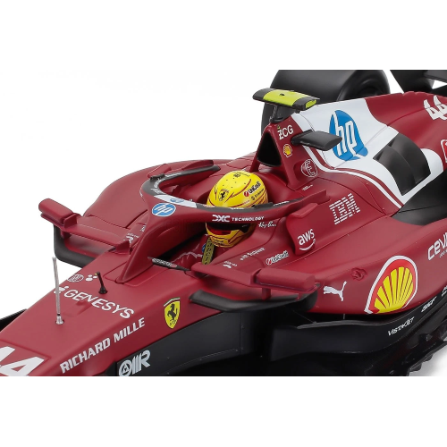 FERRARI F1 N.44 LEWIS HAMILTON 2025 SIGNATURE 1:18 Burago Formula 1 Modellino