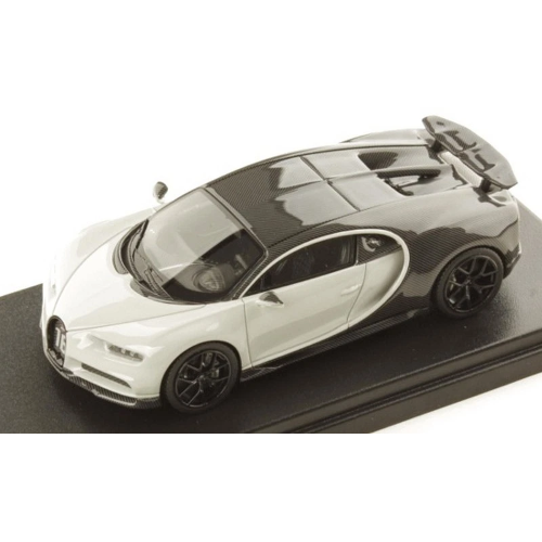 BUGATTI CHIRON SPORT GREY CARBON/RAFALE METALLIC SILVER 1:43 Looksmart Auto Stradali Modellino