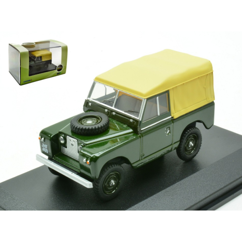 LAND ROVER SERIES II SWB SOFT TOP CANVAS GREEN 1:43 Oxford Forze dell'Ordine Modellino