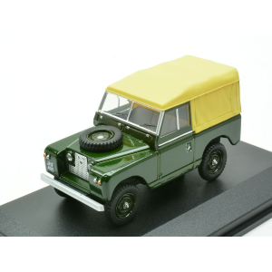 LAND ROVER SERIES II SWB SOFT TOP CANVAS GREEN 1:43 Oxford Forze dell'Ordine Modellino