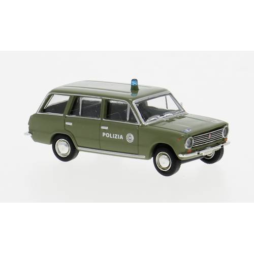 FIAT 124 FAMILIARE 1966 POLIZIA 1:87 Brekina Forze dell'Ordine Modellino