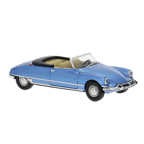 CITROEN DS 19 CABRIO OPEN 1963 BLUE 1:87 Brekina Auto Stradali Modellino