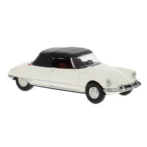 CITROEN DS 19 CABRIO CLOSED 1963 WHITE 1:87 Brekina Auto Stradali Modellino