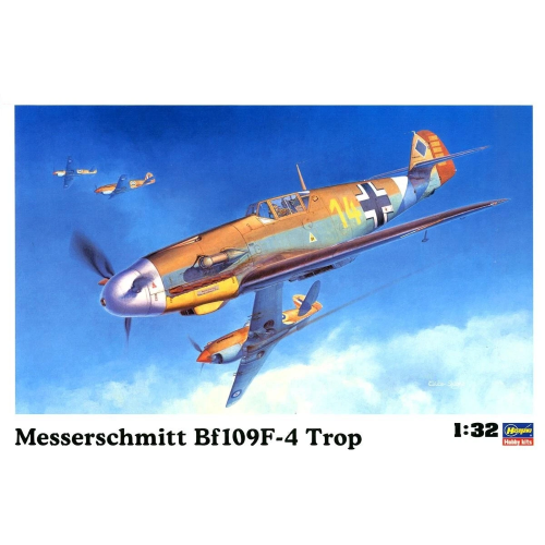 MESSERSCHMITT BF 109F-4 TROP HA08881 KIT 1:32 Hasegawa Kit Aerei Modellino