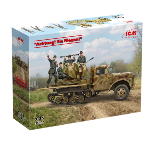 ACHTUNG SIE FLIEGEN SD.KFZ.3B WITH 2 CM FLAK 38 AND CREW KIT 1:35 ICM Kit Mezzi Militari Modellino