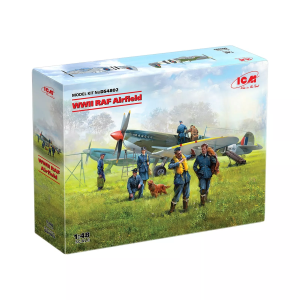 WWII RAF AIRFIELD SPITFIRE MK.IX - MK.VII KIT 1:48 ICM Kit Figure Militari Modellino