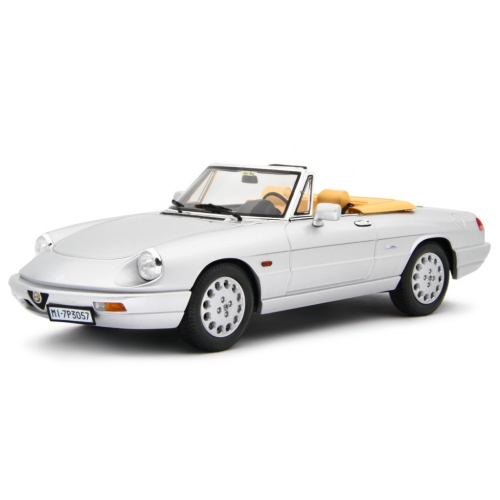 ALFA ROMEO SPIDER 1.6-2.0I 1990 SILVER 1:18 Laudo Racing Auto Stradali Modellino