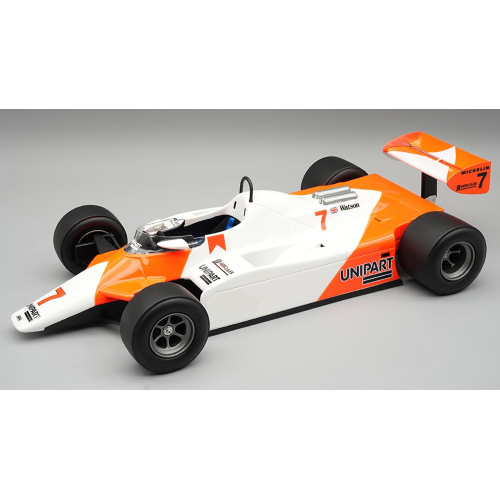 MCLAREN MP4/1B WINNER DETROIT GP 1982 J.WATSON WITH DECALS 1:18 Tecnomodel Formula 1 Modellino