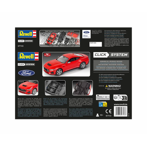 FORD MUSTANG GT 2024 (CLICK SYSTEM) KIT 1:25 Revell Kit Auto Modellino