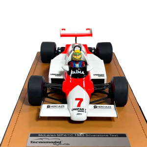MCLAREN MP4/1C N.7 SILVERSTONE TEST DRIVE 1983 A.SENNA WITH DRIVER 1:18 Tecnomodel Formula 1 Modellino