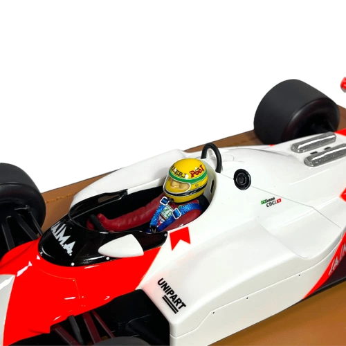 MCLAREN MP4/1C N.7 SILVERSTONE TEST DRIVE 1983 A.SENNA WITH DRIVER 1:18 Tecnomodel Formula 1 Modellino