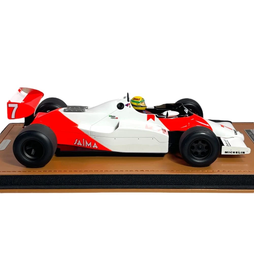 MCLAREN MP4/1C N.7 SILVERSTONE TEST DRIVE 1983 A.SENNA WITH DRIVER 1:18 Tecnomodel Formula 1 Modellino