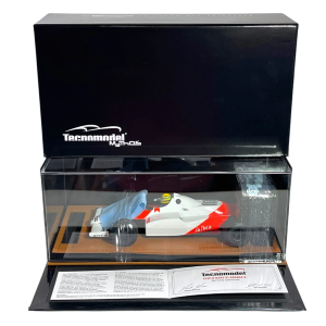 MCLAREN MP4/1C N.7 SILVERSTONE TEST DRIVE 1983 A.SENNA WITH DRIVER 1:18 Tecnomodel Formula 1 Modellino