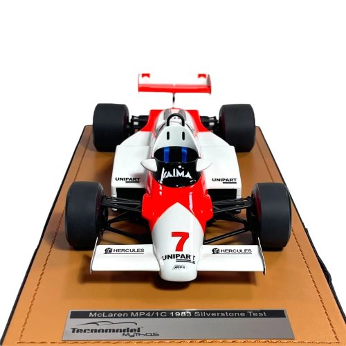 MCLAREN MP4/1C N.7 SILVERSTONE TEST DRIVE 1983 A.SENNA 1:18 Tecnomodel Formula 1 Modellino