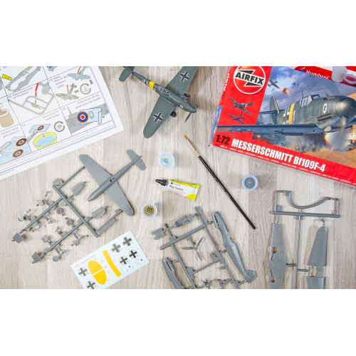 MESSERSCHMITT Bf109F-4 STARTER SET KIT 1:72 Airfix Kit Aerei Modellino