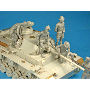 GERMAN TANK CREW AFRIKAKORPS LIBIA KIT 1:35 Miniart Kit Figure Militari Modellino