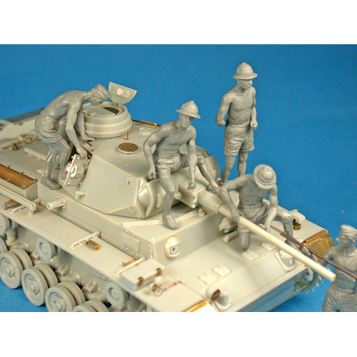 GERMAN TANK CREW AFRIKAKORPS LIBIA KIT 1:35 Miniart Kit Figure Militari Modellino