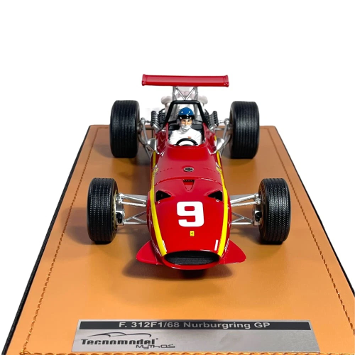 FERRARI 312F1/68 NURBURGRING GP 1968 J.ICKX WITH DRIVER 1:18 Tecnomodel Formula 1 Modellino