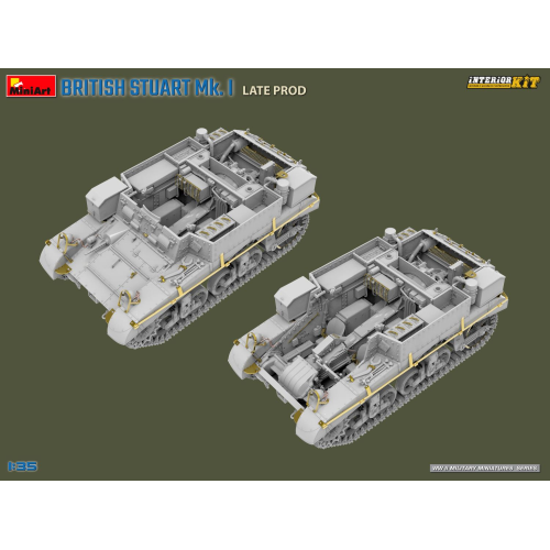 BRITISH STUART MK.I LATE PROD. INTERIOR KIT 1:35 Miniart Kit Mezzi Militari Modellino