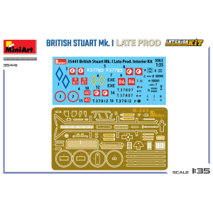 BRITISH STUART MK.I LATE PROD. INTERIOR KIT 1:35 Miniart Kit Mezzi Militari Modellino
