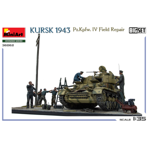 KURSK 1943 PZ.KPFW. IV FIELD REPAIR BIG SET KIT 1:35 Miniart Kit Mezzi Militari Modellino