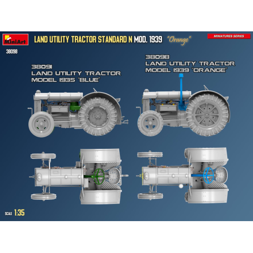 LAND UTILITY TRACTOR STANDARD N ORANGE MOD.1939 KIT 1:35 Miniart Kit Mezzi Militari Modellino