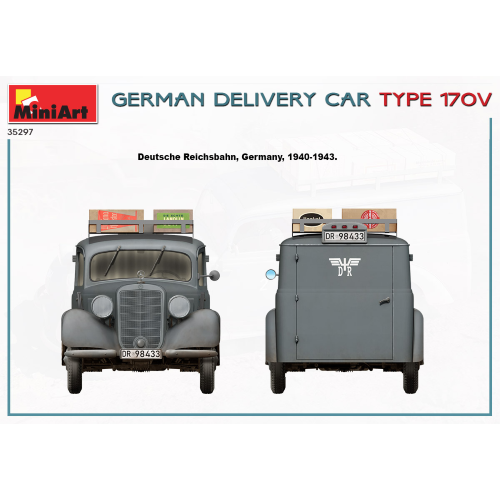 GERMAN DELIVERY CAR TYP 170V KIT 1:35 Miniart Kit Mezzi Militari Modellino