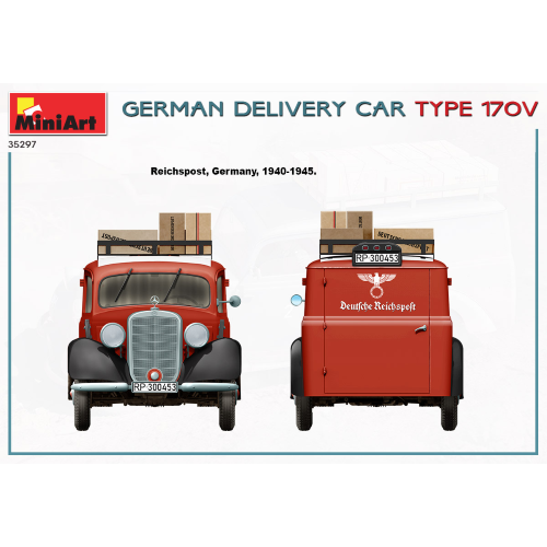 GERMAN DELIVERY CAR TYP 170V KIT 1:35 Miniart Kit Mezzi Militari Modellino