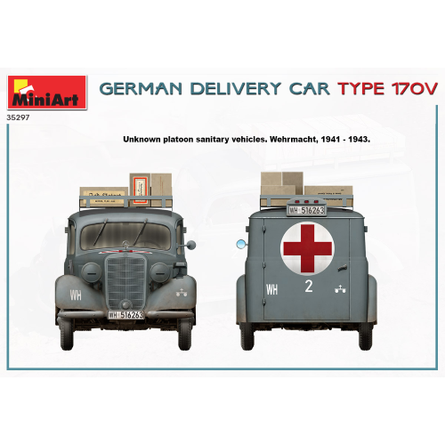 GERMAN DELIVERY CAR TYP 170V KIT 1:35 Miniart Kit Mezzi Militari Modellino