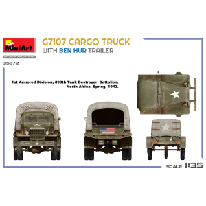 G7107 CARGO TRUCK WITH BEN HUR TRAILER KIT 1:35 Miniart Kit Mezzi Militari Modellino