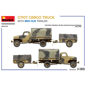 G7107 CARGO TRUCK WITH BEN HUR TRAILER KIT 1:35 Miniart Kit Mezzi Militari Modellino