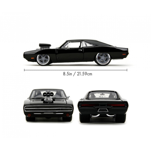 DODGE (F10) FAST & FURIOUS 1970 BLACK 1:24 Jada Toys Movie Modellino