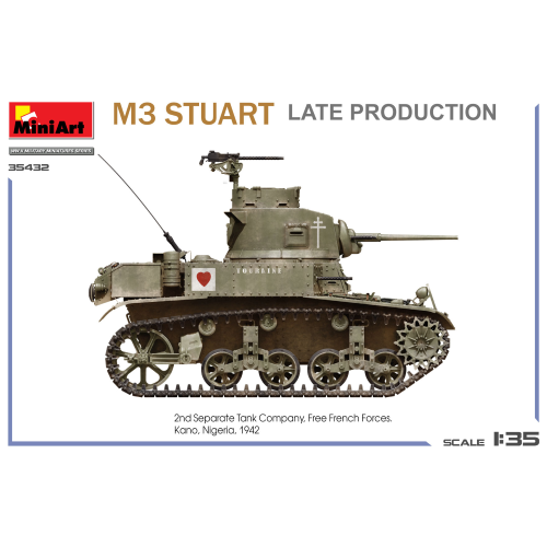 M3 STUART LIGHT TANK LATE PROD. KIT 1:35 Miniart Kit Mezzi Militari Modellino