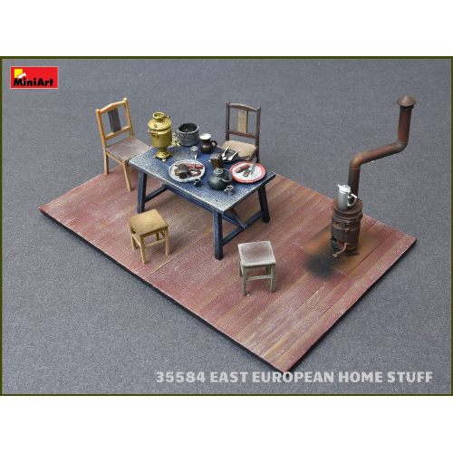 EAST EUROPEAN HOME STUFF KIT 1:35 Miniart Kit Figure Militari Modellino
