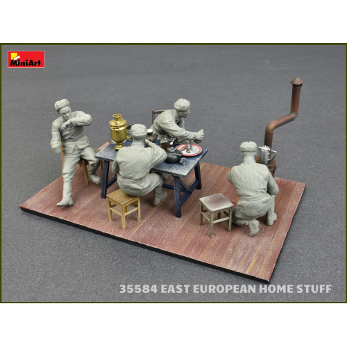 EAST EUROPEAN HOME STUFF KIT 1:35 Miniart Kit Figure Militari Modellino