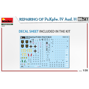 REPAIRING OF Pz.Kpfw.IV Ausf.H BIG SET KIT 1:35 Miniart Kit Mezzi Militari Modellino
