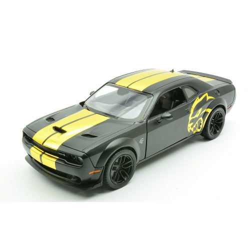 DODGE CHALLENGER SRT HELLCAT WIDEBODY BLACK 1:24 MotorMax Auto Stradali Modellino